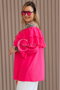 HALIA Bluse in Fuchsia – Große Größen | Cavaricci.de