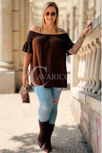 Fedora Bluse Schokolade – Feminin & Bequem | 58 zł