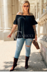 Bluse FEDORA – Feminine Bluse mit Ärmel und komfortabler Verarbeitung Farbe Schwarz