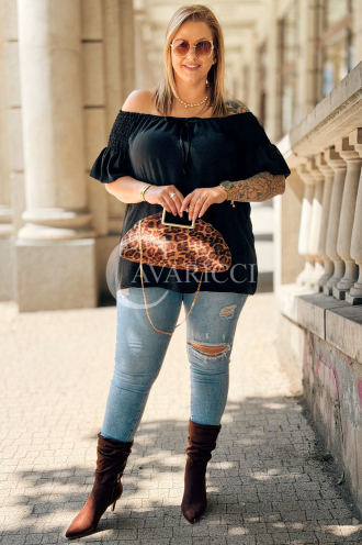 Fedora Bluse Schwarz – Feminin & Bequem | Viskose
