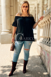 Fedora Bluse Schwarz – Feminin & Bequem | Viskose