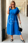 Kleid LORENDA – Limited Edition mit Taillenbindung und Taschen Farbe Kornblumenblau