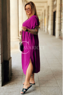 Lorenda Kleid Limited Edition – Lila mit Bindegürtel & Taschen
