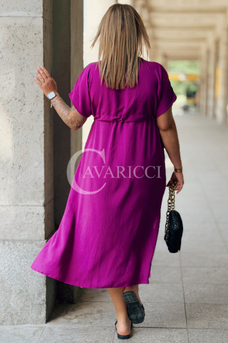Lorenda Kleid Limited Edition – Lila mit Bindegürtel & Taschen