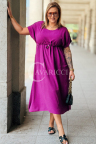 Kleid LORENDA – Limited Edition mit Taillenbindung und Taschen Farbe Lila