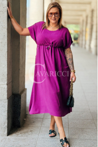 Lorenda Kleid Limited Edition – Lila mit Bindegürtel & Taschen