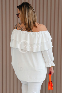HALIA Bluse in Weiß – Große Größen | Cavaricci.de