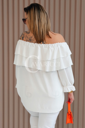 HALIA Bluse in Weiß – Große Größen | Cavaricci.de
