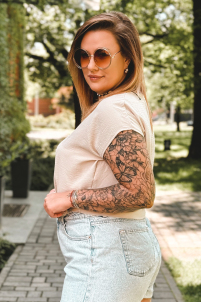LINDA Bluse in Beige – Große Größen | Cavaricci.de
