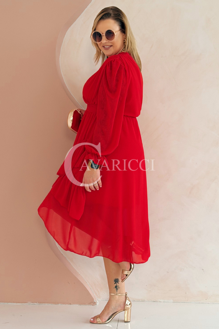 VIOLA Kleid in Rot – Große Größen | Cavaricci.de