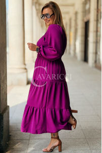 Charlotta Maxi-Kleid in Lila – Große Größen | 89 zł