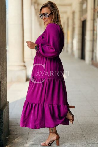 Charlotta Maxi-Kleid in Lila – Große Größen | 89 zł