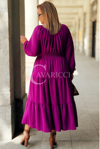 Charlotta Maxi-Kleid in Lila – Große Größen | 89 zł