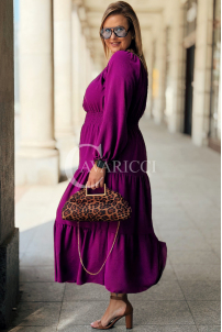 Charlotta Maxi-Kleid in Lila – Große Größen | 89 zł