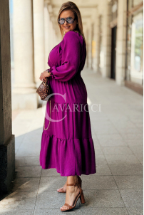 Charlotta Maxi-Kleid in Lila – Große Größen | 89 zł