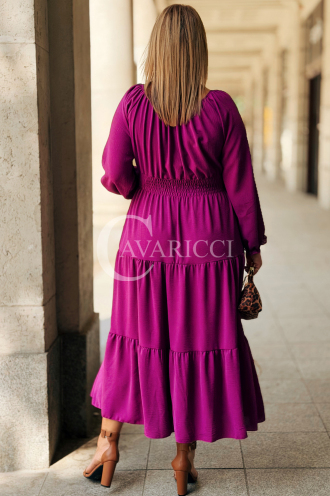 Charlotta Maxi-Kleid in Lila – Große Größen | 89 zł
