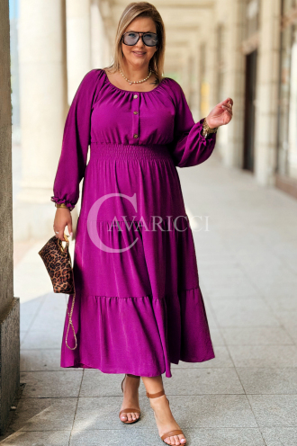 Charlotta Maxi-Kleid in Lila – Große Größen | 89 zł