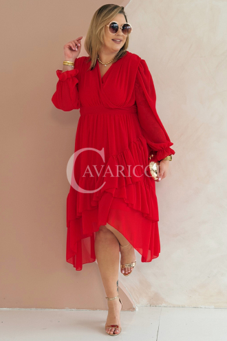 VIOLA Kleid in Rot – Große Größen | Cavaricci.de