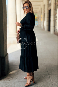 Charlotta Maxi-Kleid in Schwarz – Elegant & Bequem