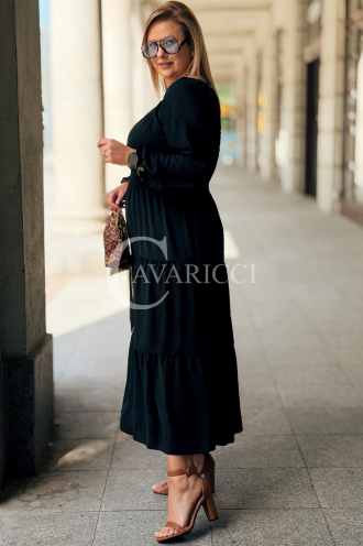 Charlotta Maxi-Kleid in Schwarz – Elegant & Bequem
