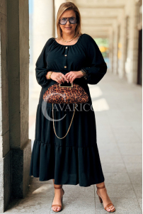 Charlotta Maxi-Kleid in Schwarz – Elegant & Bequem