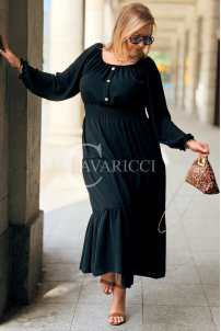 Charlotta Maxi-Kleid in Schwarz – Elegant & Bequem