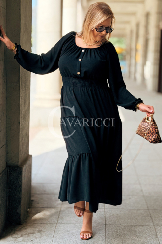Charlotta Maxi-Kleid in Schwarz – Elegant & Bequem