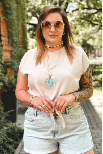 LINDA Bluse in Beige – Große Größen | Cavaricci.de