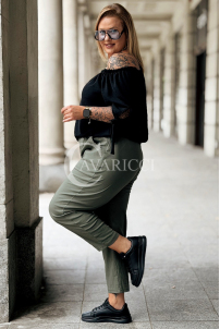 Spodnie ZARAH Khaki – Wygoda i Styl Plus Size