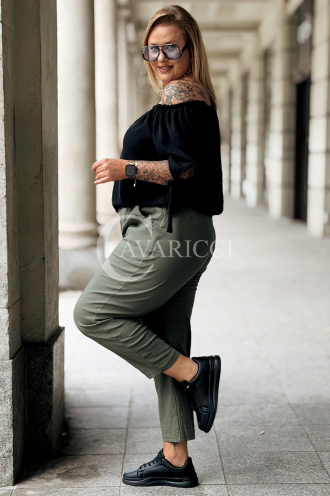 Spodnie ZARAH Khaki – Wygoda i Styl Plus Size