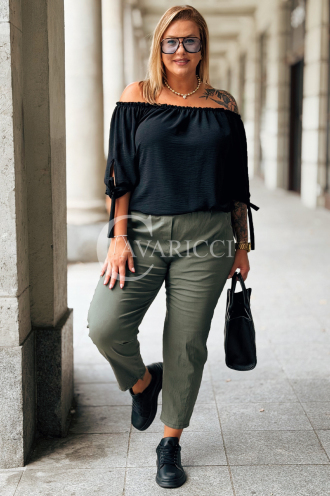 Spodnie ZARAH Khaki – Wygoda i Styl Plus Size