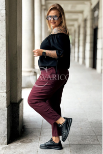 Zarah Hose Bordeaux – Bequem & Stylisch für Kurven