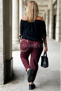 Zarah Hose Bordeaux – Bequem & Stylisch für Kurven