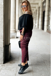 Zarah Hose Bordeaux – Bequem & Stylisch für Kurven