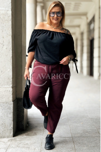 Zarah Hose Bordeaux – Bequem & Stylisch für Kurven