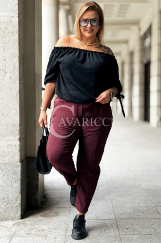 Zarah Hose Bordeaux – Bequem & Stylisch für Kurven