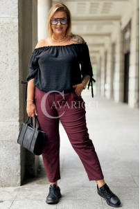 Zarah Hose Bordeaux – Bequem & Stylisch für Kurven