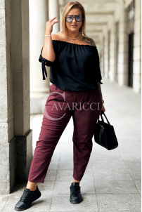 Zarah Hose Bordeaux – Bequem & Stylisch für Kurven