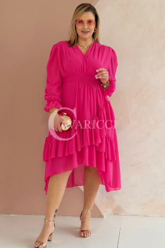 VIOLA Kleid in Fuchsia – Große Größen | Cavaricci.de