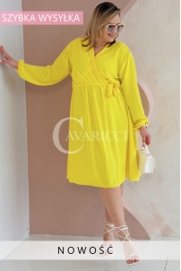 MATYLDA Kleid in Gelb – Große Größen | Cavaricci.de