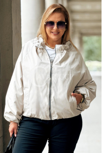 Beige Bomberjacke ELSA mit Taschen – Stilvoll & Bequem