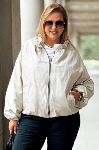 Beige Bomberjacke ELSA mit Taschen – Stilvoll & Bequem