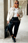 Jacke ELSA – Bequeme Bomberjacke mit Taschen in Beige