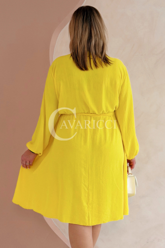 MATYLDA Kleid in Gelb – Große Größen | Cavaricci.de