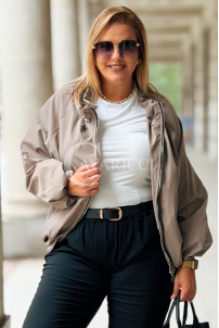 Jacke ELSA – Bomberjacke mit Taschen in Fango