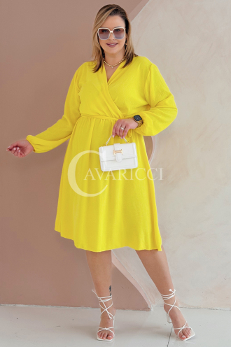 MATYLDA Kleid in Gelb – Große Größen | Cavaricci.de