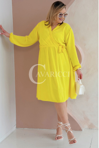 MATYLDA Kleid in Gelb – Große Größen | Cavaricci.de