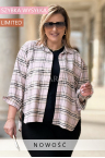 MIRABELLA - Flanelowa boho koszula w kratę w kolorze różowym
