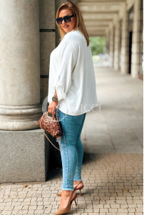 Vittoria Locker Bluse Langarm Ecru | Eleganter Look