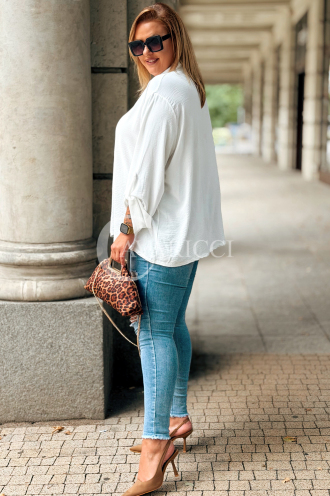 Vittoria Locker Bluse Langarm Ecru | Eleganter Look